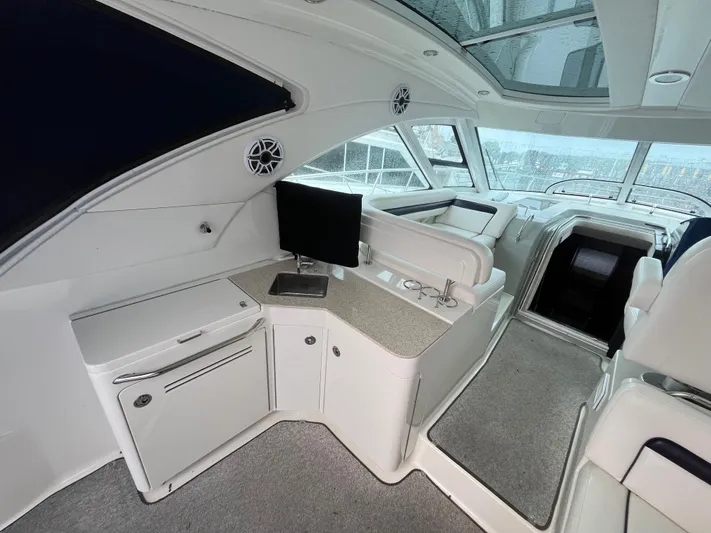 Feeling Nauti Yacht Photos Pics Interior of 2011 Sea Ray 470 Sundancer yacht with modern amenities and sleek design.