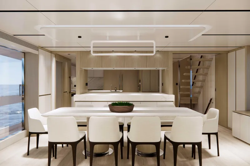 Horizon Fd110-007 / Available Winter 2026 Yacht Photos Pics FD110 Hull 7 3D Rendering