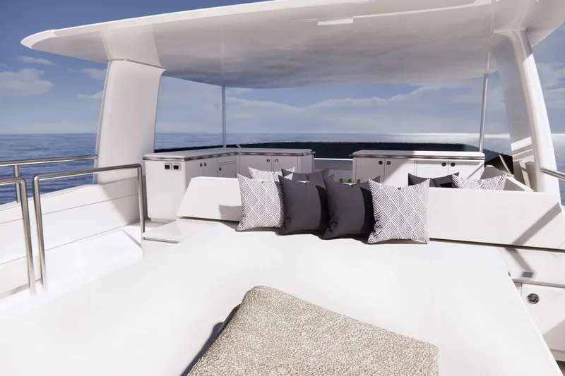 Horizon Fd110-007 / Available Winter 2026 Yacht Photos Pics FD110 Hull 7 3D Rendering