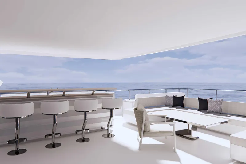 Horizon Fd110-007 / Available Winter 2026 Yacht Photos Pics FD110 Hull 7 3D Rendering