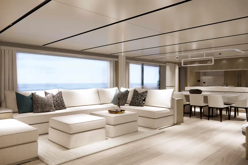 Horizon Fd110-007 / Available Winter 2026 Yacht Photos Pics FD110 Hull 7 3D Rendering