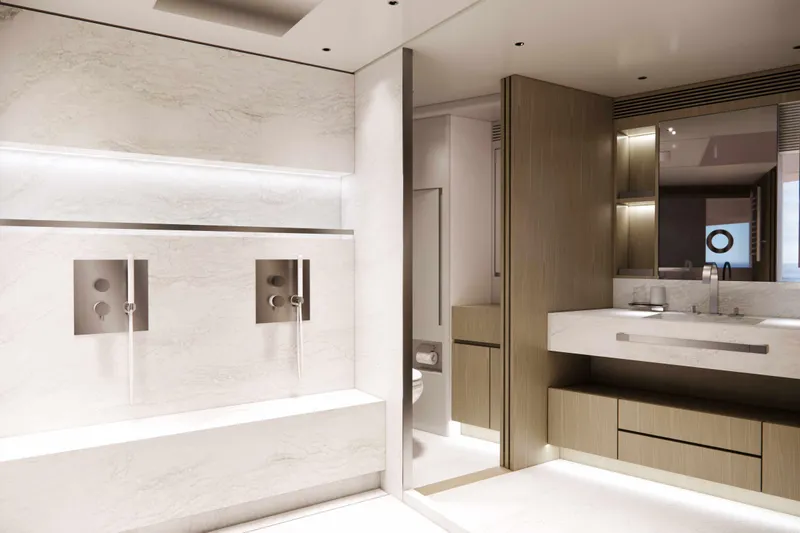 Horizon Fd110-007 / Available Winter 2026 Yacht Photos Pics FD110 Hull 7 3D Rendering