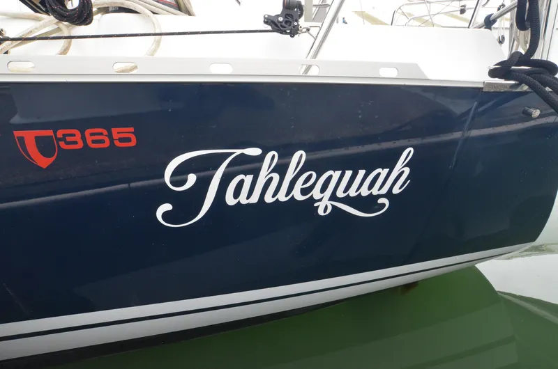 Tahlequah Yacht Photos Pics Tartan 365 sailboat named Tahlequah, 2020 model, docked in marina.