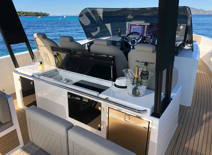  Yacht Photos Pics Luxury De Antonio Yachts D42, 2026 model, featuring elegant deck and modern amenities.