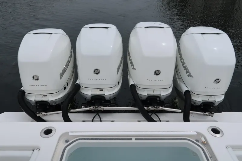 Bad Habit Yacht Photos Pics Four Mercury outboard engines on a 2016 Invincible 42 Open Fisherman boat.