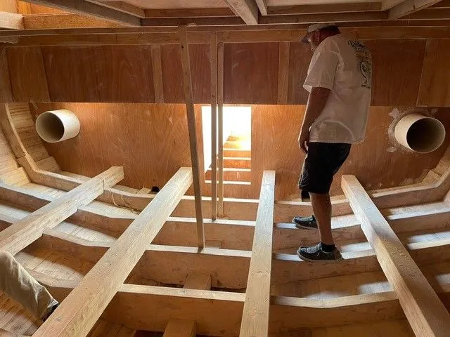  Yacht Photos Pics Interior view of a Guthrie Custom Sportfish boat under construction, 2020.