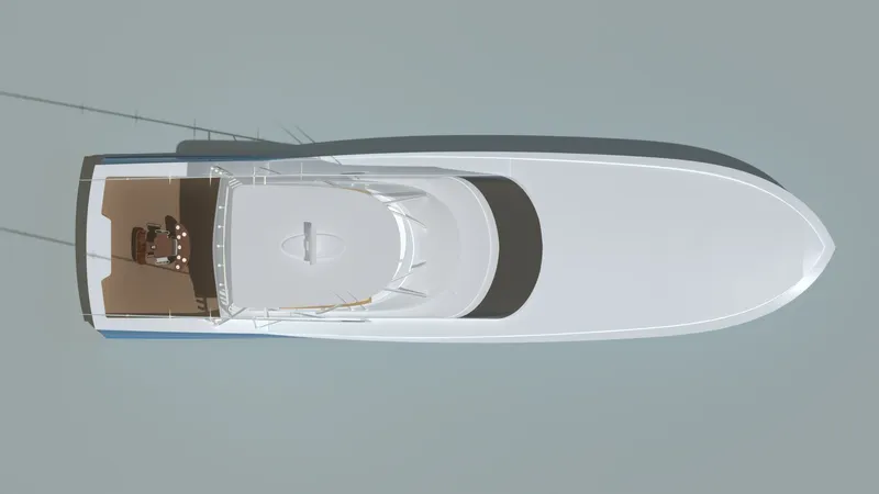  Yacht Photos Pics Top view of Guthrie Custom Sportfish 2020, sleek design.
