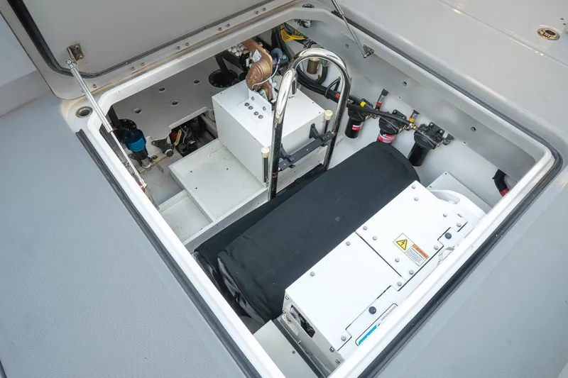  Yacht Photos Pics 2024 HCB 42 Lujo engine compartment showcasing advanced marine technology.