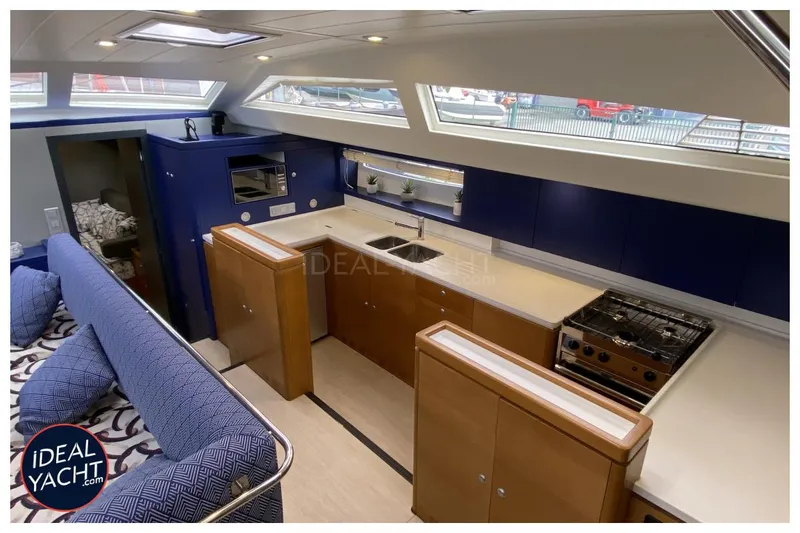 Mary Blue 3 Yacht Photos Pics Luxurious kitchen interior of 2008 Garcia 65ft Aluminium Centerboard yacht with modern amenities.