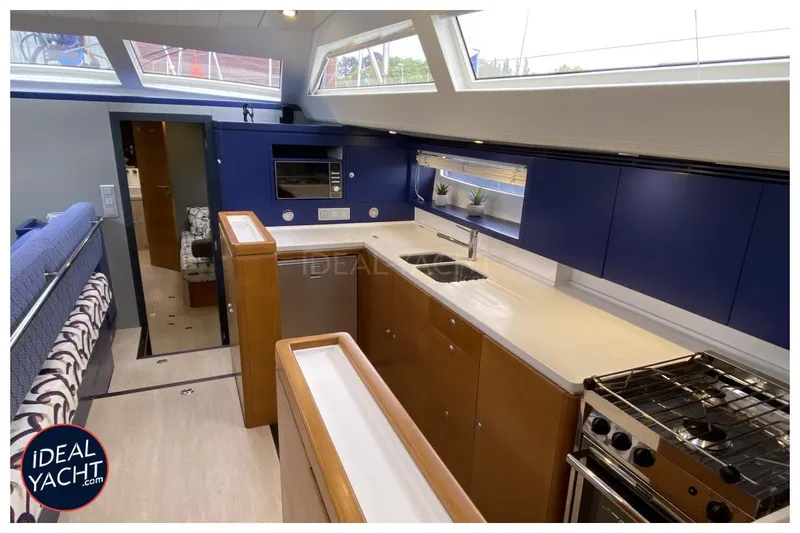 Mary Blue 3 Yacht Photos Pics Luxurious kitchen interior of 2008 Garcia 65ft Aluminium Centerboard yacht with modern amenities.