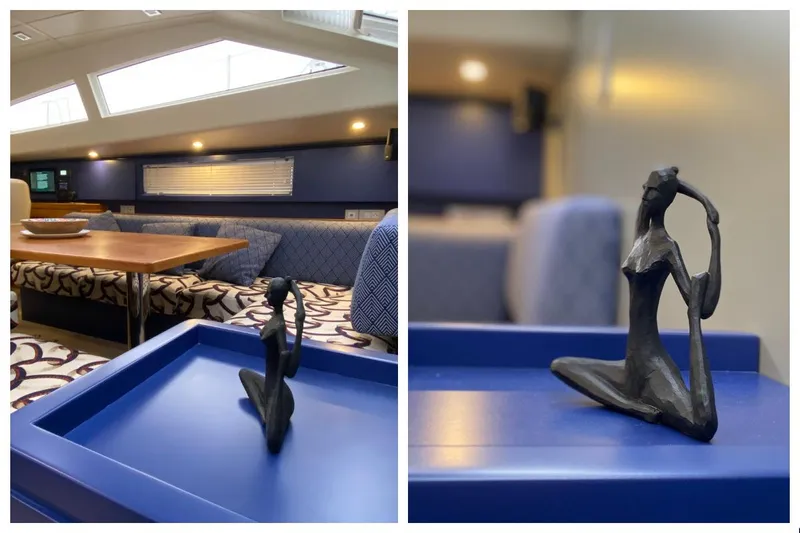 Mary Blue 3 Yacht Photos Pics Luxurious yacht interior with modern decor and elegant sculpture, Garcia 65ft Aluminium Centerboard, 2008.