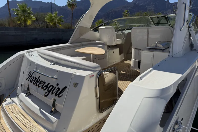  Yacht Photos Pics 2011 Sea Ray 370 Sundancer yacht with spacious deck and seating area.