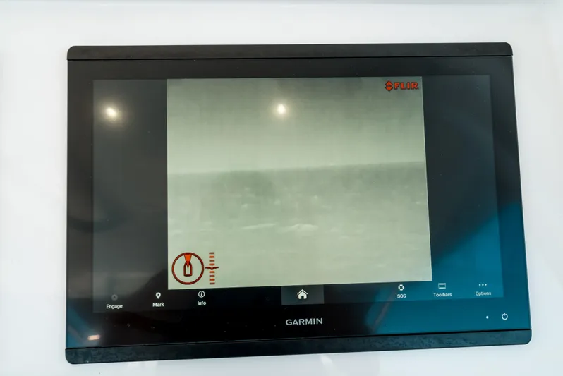  Yacht Photos Pics Garmin display with FLIR thermal imaging on Intrepid 407 Nomad FE, 2022 model.