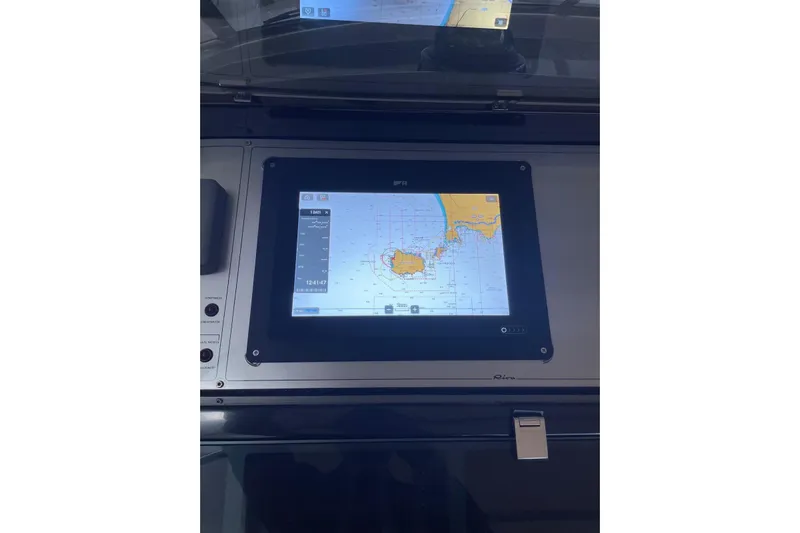  Yacht Photos Pics Navigation display on 2016 Riva 52' Rivale yacht dashboard.