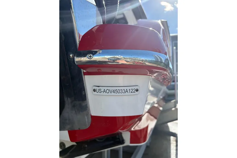  Yacht Photos Pics Close-up of 2022 Nor-Tech 452 Super Fish boat hull identification number.