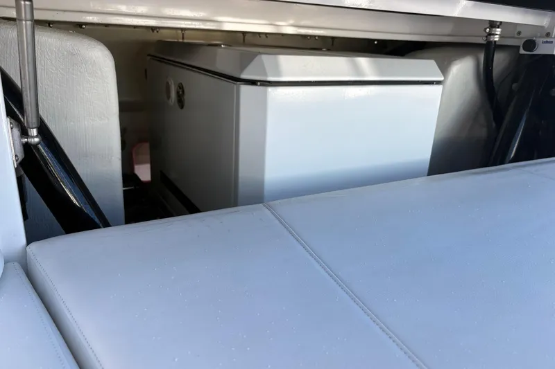  Yacht Photos Pics 2022 Nor-Tech 452 Super Fish interior storage compartment detail.