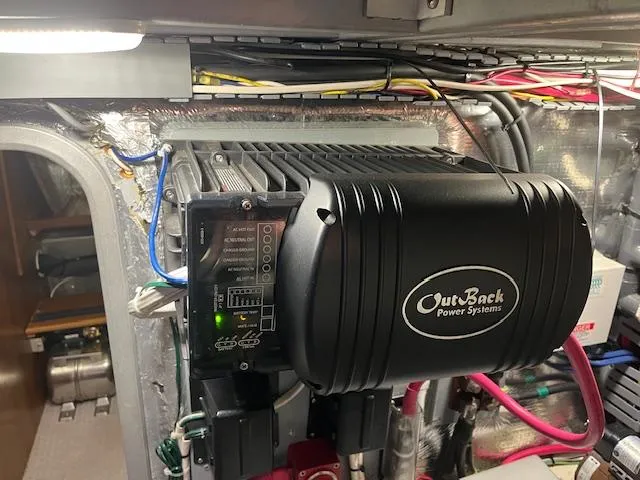  Yacht Photos Pics Electrical system in a 2000 Mainship 430 Trawler with OutBack Power Systems equipment.