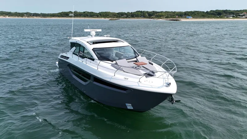 2023 Cruisers 42 Cantius Yacht Photos Pics 2023 Cruisers Yachts 42 Cantius on open water, showcasing sleek design and luxury features.