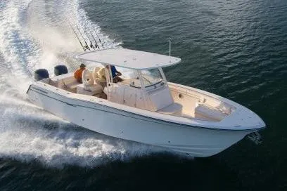  Yacht Photos Pics 2017 Grady-White Canyon 336 boat cruising on water.