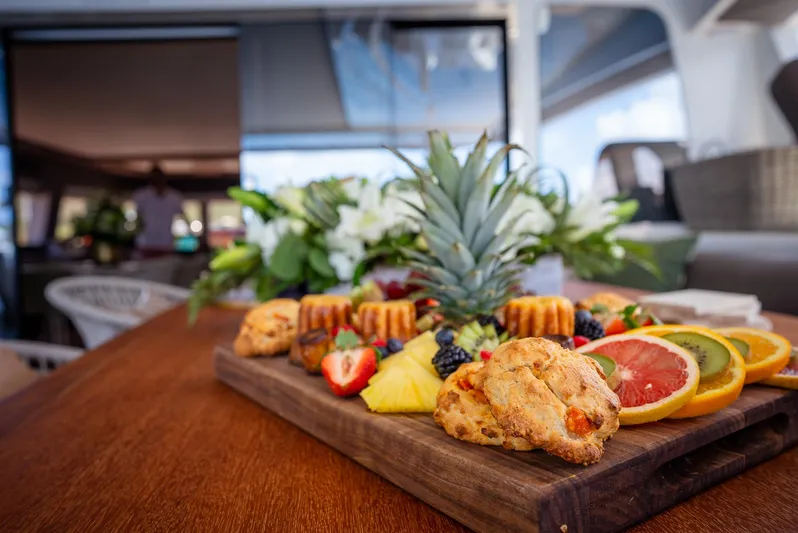 Aeolus 77 Yacht Photos Pics Fresh baked treats await