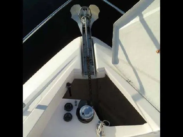 Passe Ports V Yacht Photos Pics Bow anchor area of 2004 Neptunus 56 Flybridge yacht.