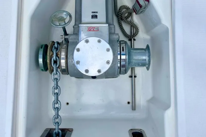 Hera Yacht Photos Pics Anchor windlass system on a 2008 Catana 50 catamaran.