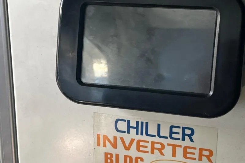 Neverland Yacht Photos Pics Control panel of a chiller inverter on a 2018 Fountaine Pajot Catamaran 67.