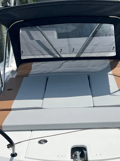  Yacht Photos Pics 2024 Beneteau 29' Flyer 9 SUNdeck with cushioned seating and canopy.