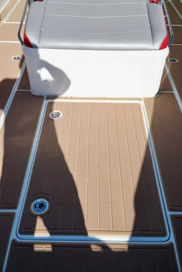  Yacht Photos Pics 2021 Nor-Tech 392 Superfish boat deck with seating and shadows.