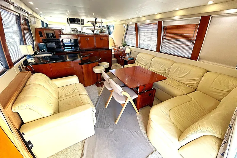 Sea Spirit Yacht Photos Pics LUXURIOUS SALON & GALLEY OVERVIEW LOOKING FORWARD