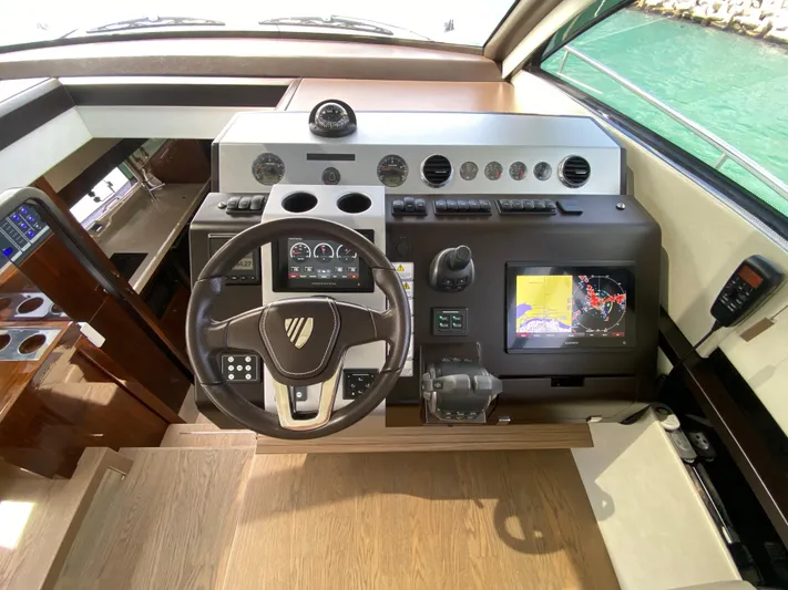 2022 Fairline Targa 50 Gt Yacht Photos Pics 2022 Fairline Targa 50 GT helm with modern navigation and control systems.