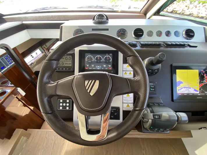 2022 Fairline Targa 50 Gt Yacht Photos Pics 2022 Fairline Targa 50 GT helm with advanced navigation and control systems.