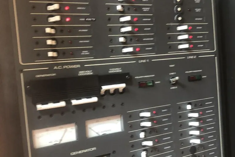  Yacht Photos Pics Electrical control panel on a 1998 Tiara Yachts 3700 Open boat.