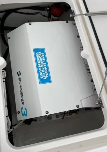  Yacht Photos Pics Seakeeper 3 stabilizer unit in 2023 Intrepid 375 boat compartment.