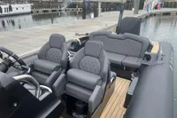 Luxurious 2022 Ribeye A811 boat interior with plush seating and elegant design.