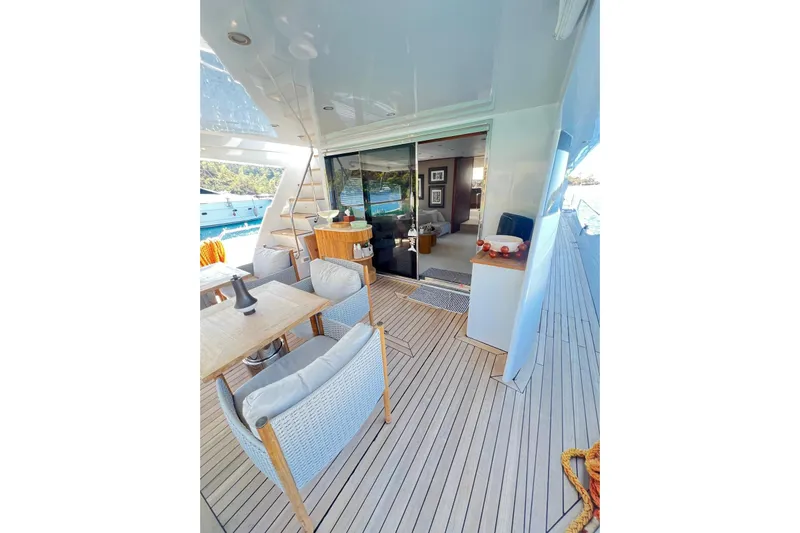  Yacht Photos Pics Luxurious 2010 Numarine 78 yacht deck with elegant seating and modern decor.