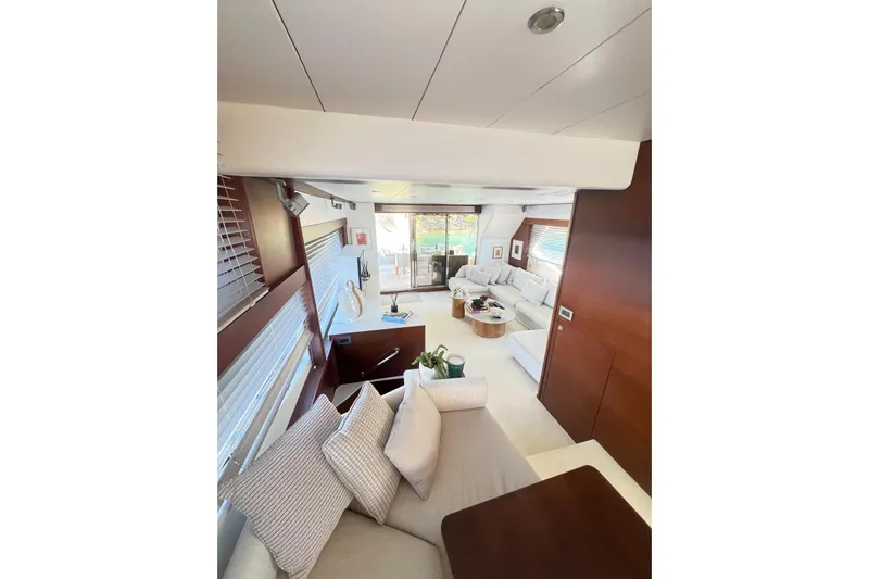  Yacht Photos Pics Luxurious interior of 2010 Numarine 78 yacht with modern furnishings and elegant design.