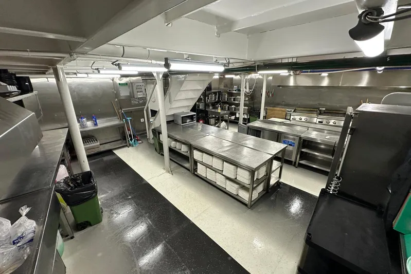  Yacht Photos Pics Spacious industrial kitchen on a 2012 Turkish Boat Yard 49m yacht.