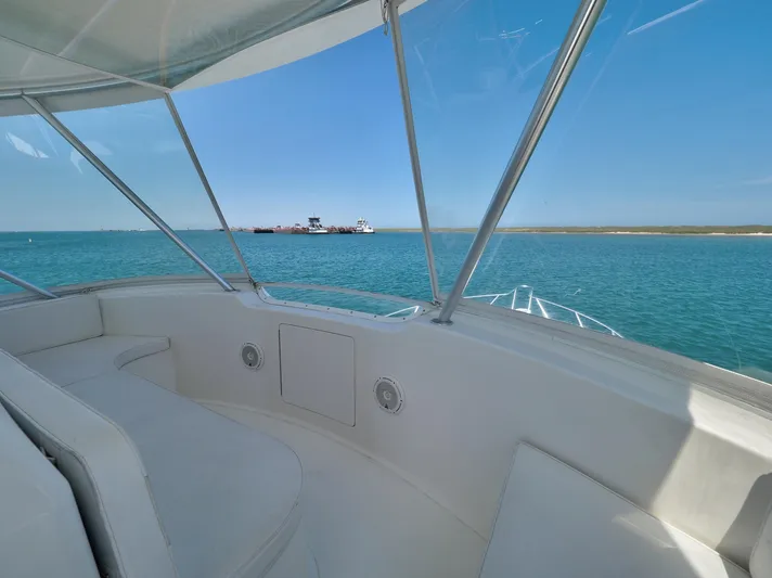  Yacht Photos Pics 2007 Viking Convertible yacht with mezzanine, ocean view from deck.