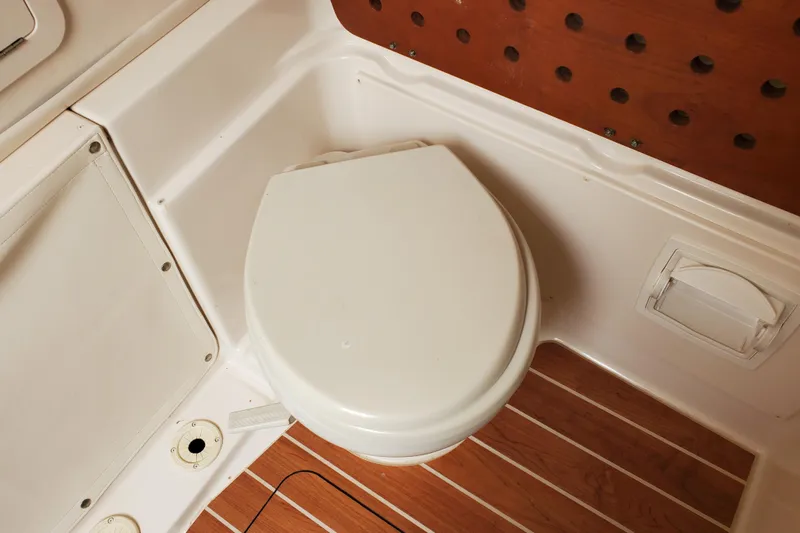  Yacht Photos Pics Marine toilet on 2017 Grady-White Canyon 336 boat.