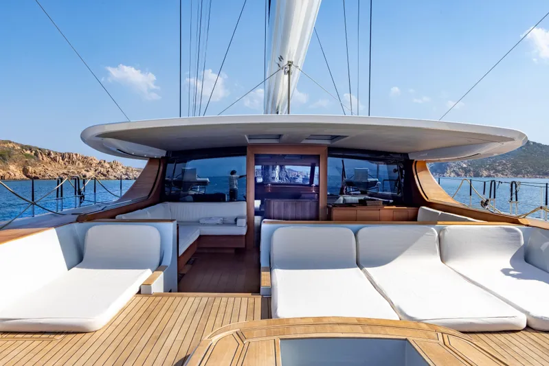 Canova Yacht Photos Pics Luxurious 2019 Baltic Light Displacement Sailing Yacht with spacious deck and elegant seating.