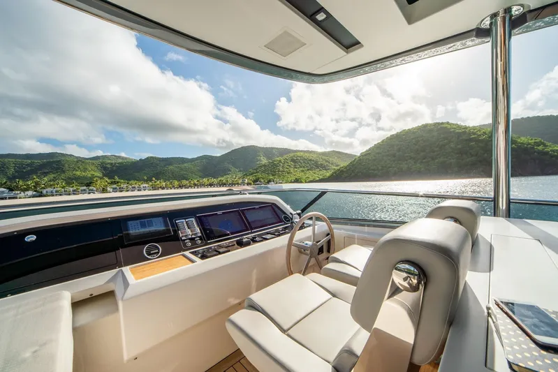 Squalo Yacht Photos Pics Luxurious 2018 Sanlorenzo SL86 yacht interior with scenic ocean and mountain views.