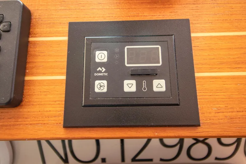 Arrow II Yacht Photos Pics Digital control panel on wooden surface, Aspen C107, 2019 model.