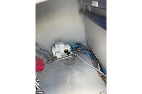  Yacht Photos Pics Bilge pump in 2019 Lagoon 450 catamaran interior compartment.
