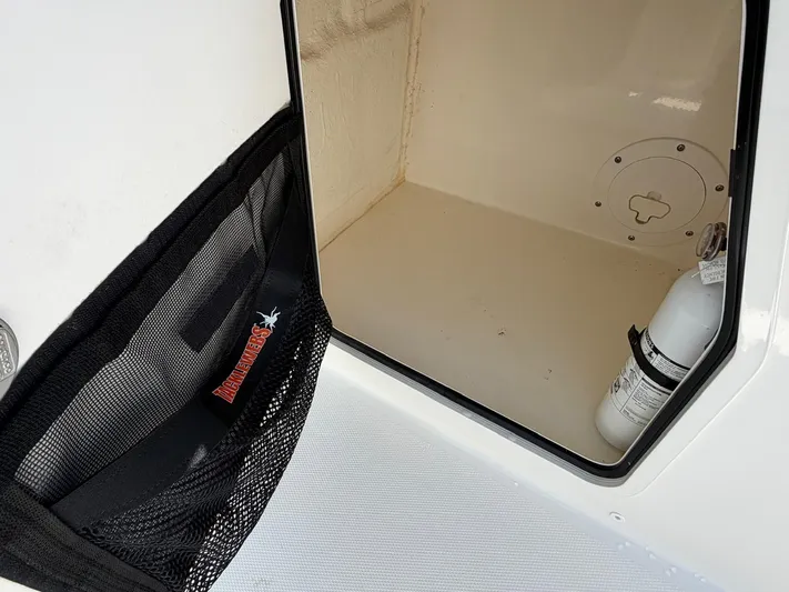  Yacht Photos Pics Storage compartment in 2022 Boston Whaler 28 Vantage boat.
