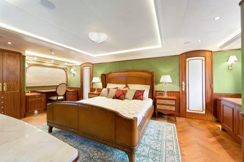  Yacht Photos Pics Luxurious master bedroom on the 2026 Van der Valk Explorer 37M yacht.
