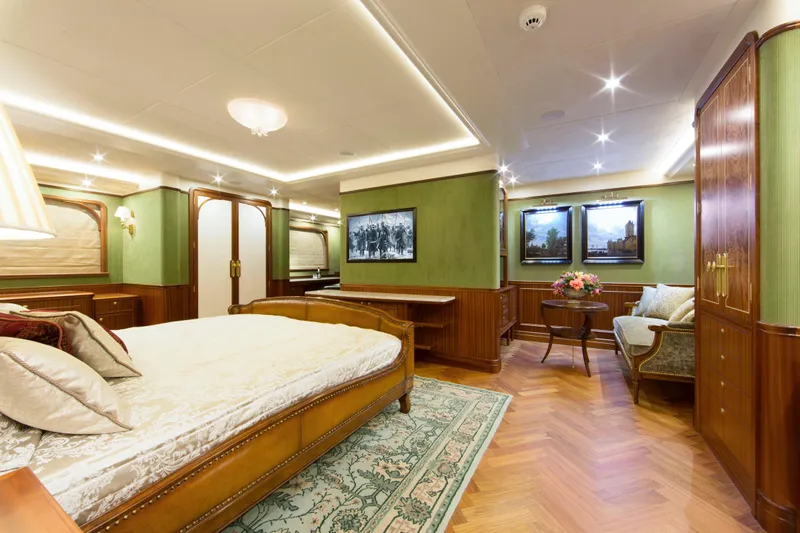  Yacht Photos Pics Luxurious master bedroom on the 2026 Van der Valk Explorer 37M yacht.