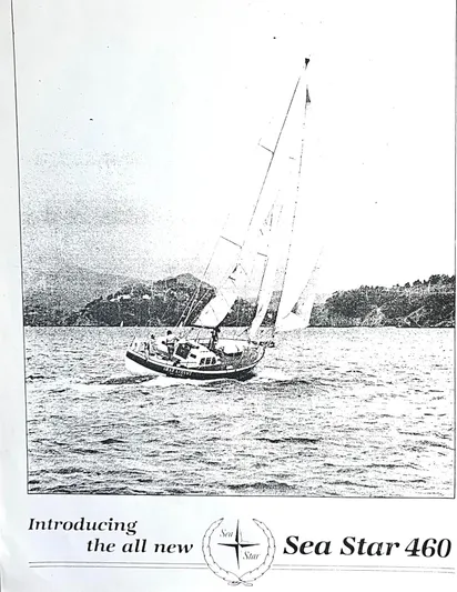 Aries Yacht Photos Pics Sailboat on water, Sea Star 46, 1982 model, promotional image.