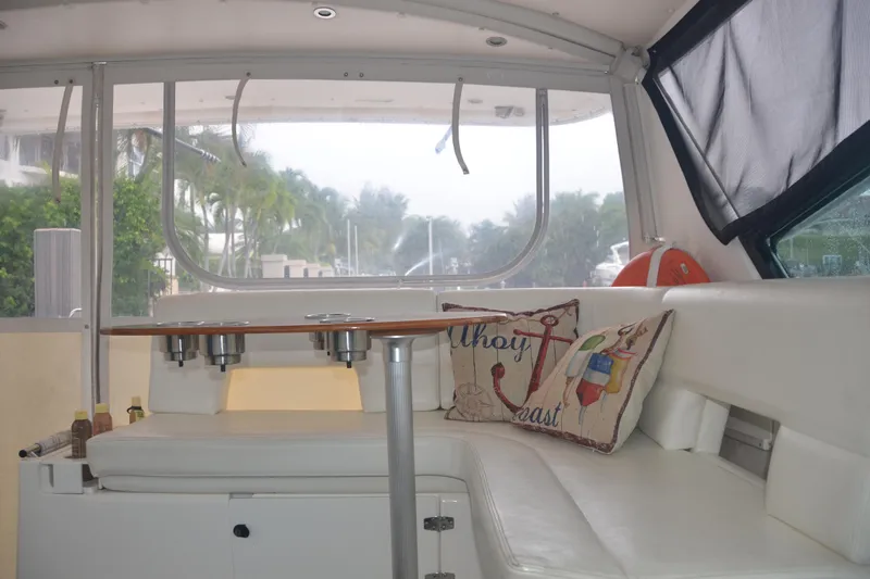 Sea Time Yacht Photos Pics 2001 Tiara Yachts 4100 Open with seating and table on helm deck