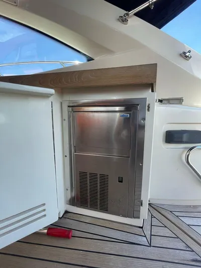  Yacht Photos Pics Built-in stainless steel refrigerator on 2013 Azimut Atlantis 54 yacht.